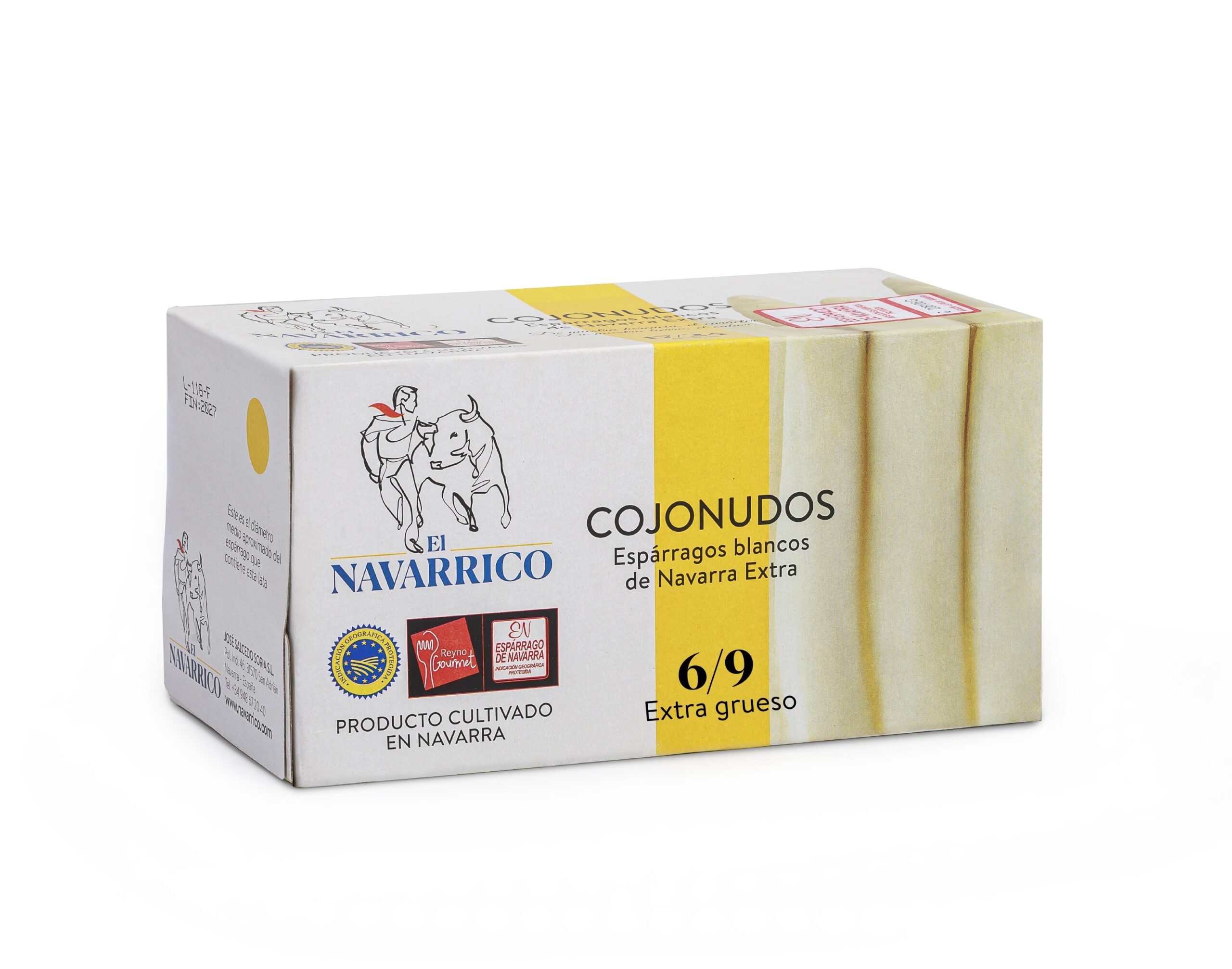 Esparragos El Navarrico lata 850ml 6/9 FR D.O