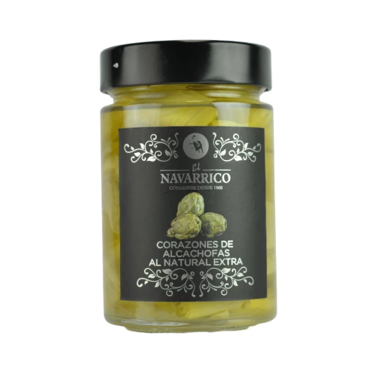 Alcachofas frasco El Navarrico  MIO 314 etiqueta negra 12/14 frutos 