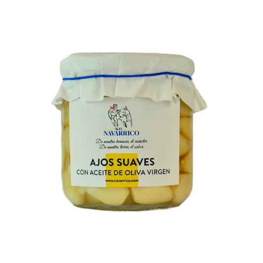 Ajos Suaves con AOVE El Navarrico frasco 350ml 